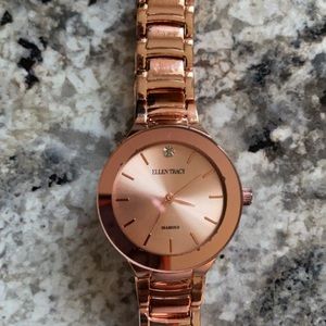 Ellen Tracy Rose Gold Watch
